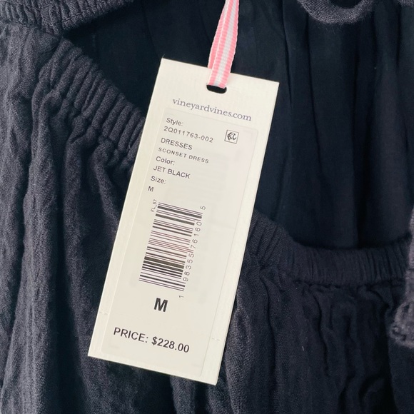 Vineyard Vines Seersucker Black Maxi Dress - Picture 14 of 16